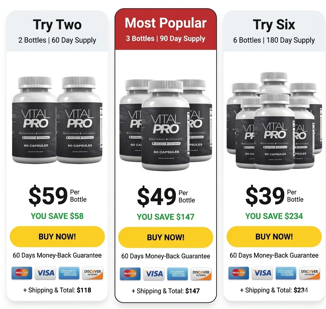 VitalPro Official Website Pricing and Special Deals VitalPro Official Price Packages and Discount Offers
